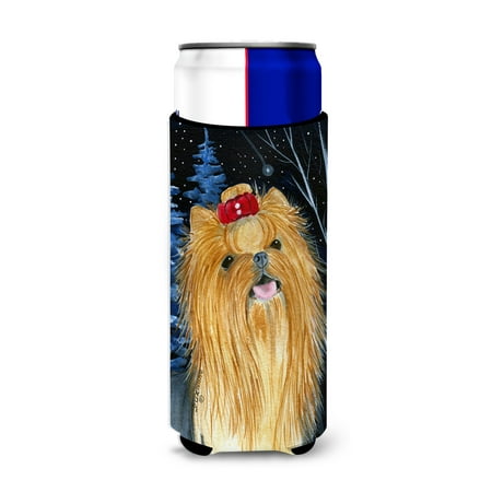 

Caroline s Treasures SS8413MUK Starry Night Yorkie Ultra Hugger for slim cans Slim Can multicolor