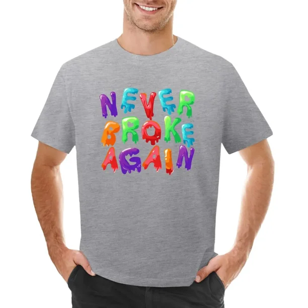 Camiseta Never Broke Again Drip de secado rápido ropa divertida de anime para niño camiseta de manga corta para hombre