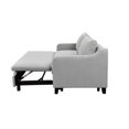 thumbnail image 4 of 69"3 in 1 Convertible Queen Sleeper Sofa Bed, Modern Fabric Loveseat Futon Sofa Couch w/Pullout Bed, Small Love Seat Lounge Sofa w/Reclining Backrest, Furniture for Living Room, Light Gray, 4 of 9