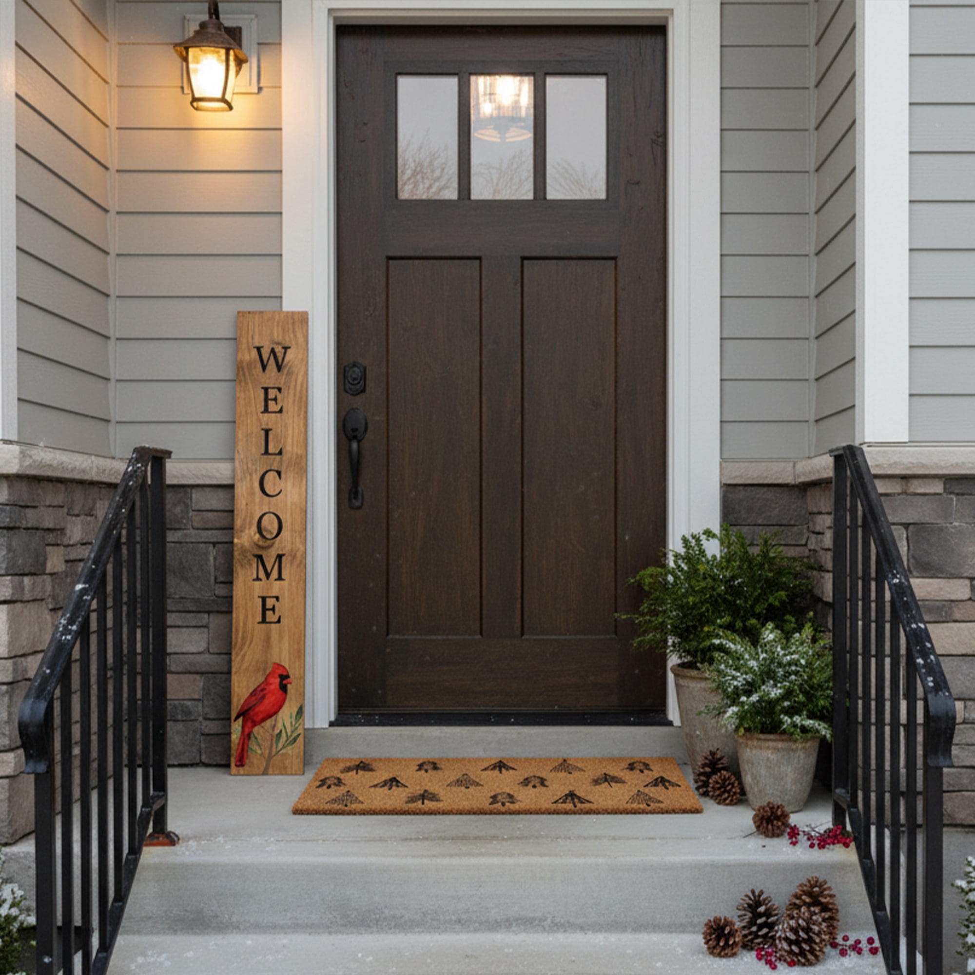 Calloway Mills 119165907 Cardinal Welcome Porch leaner, 59" x 07"