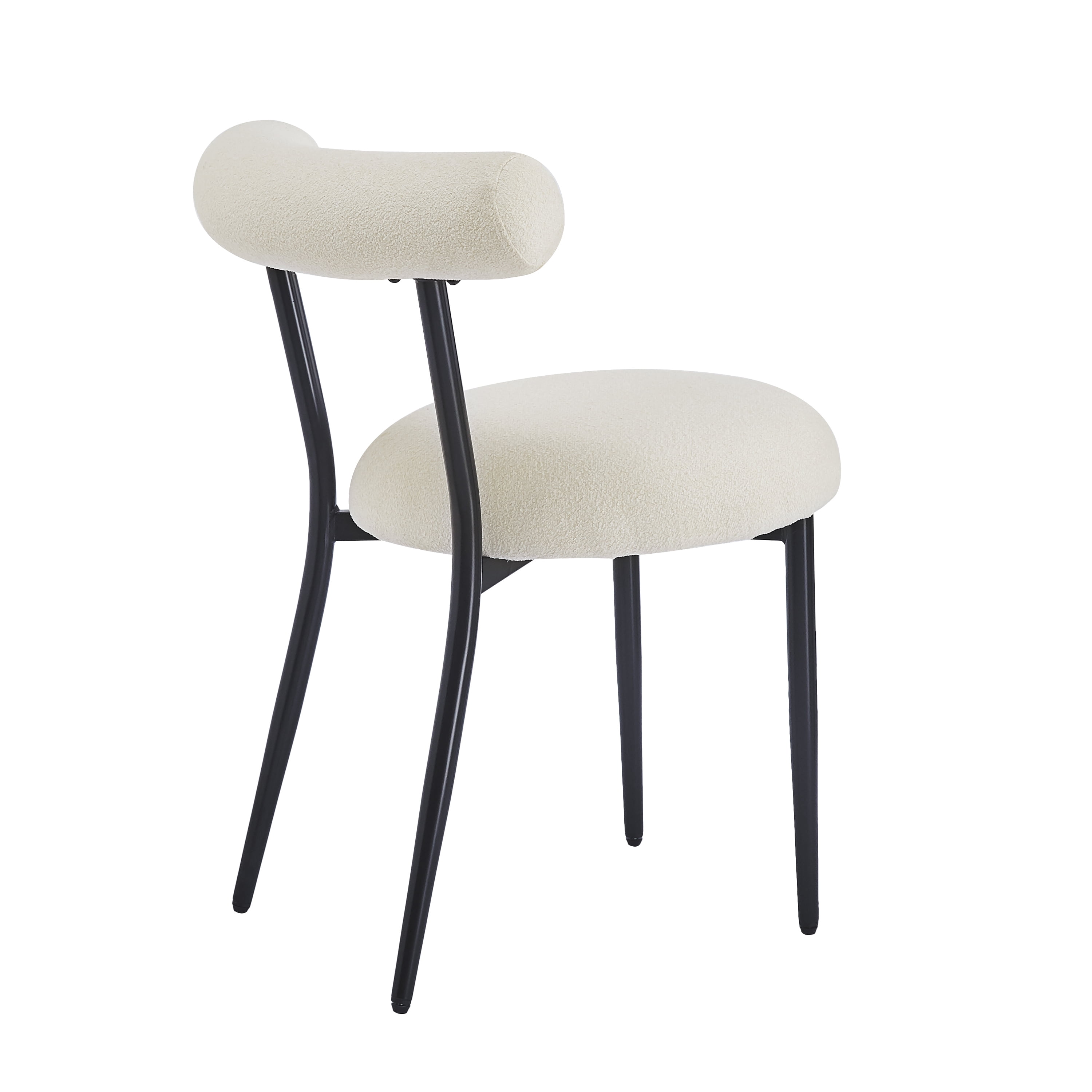 MAYEERTY Mid Century Modern Solid Wood Dining Chairs (Set of 2) - With Armrests for Vanity/Living Room