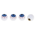 thumbnail image 1 of Tapones de Vástago de Válvula de Neumático Decorativos Forma de Ojo Blanco Cubiertas de Polvo de Válvula de Neumático 7x19mm Plástico Cobre 4 Pcs, 1 of 7