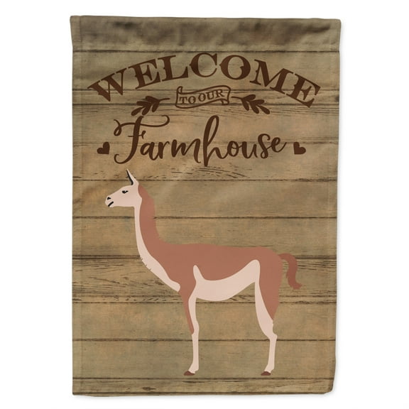 Caroline's Treasures CK6865GF Guanaco Welcome Flag Garden Size , Small, multicolor