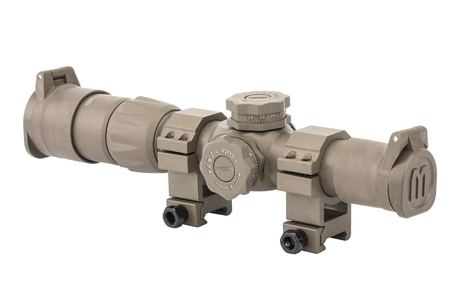Monstrum Rubberized Flip-Up Rifle Scope Lens Covers, Objective