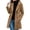 Beige, variant on Women's Hooded Double Breasted Mid Length Wool Blend Coat, Solid Lapel Outerwear with Pockets ,Women's S-3XL