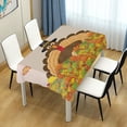 thumbnail image 7 of Dreamtimes Thanksgiving Turkey Tablecloth, Waterproof Washable Polyester Square Table Cover, Durable Tablecloth for Kitchen Dining Table Party Decor,60"X 60", 7 of 7