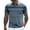 Blue, variant on Mens Polo Shirts Striped Button Collared Short Sleeved Top with Pocket Casual Loose Comfortable Trendy Business Mens Shirts