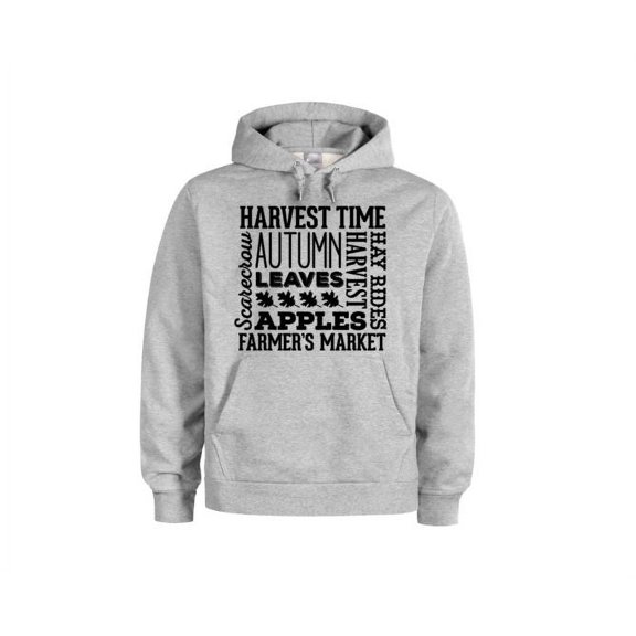 Thanksgiving Word List, Thanksgiving Hoodie, Unisex Adult Hoodie, Blessed, Thankful, Graphic Hoodie, Autumn Hoodie, Fall Time, Seasons, Thankful Hoodie, Grey (Black Text), LARGE
