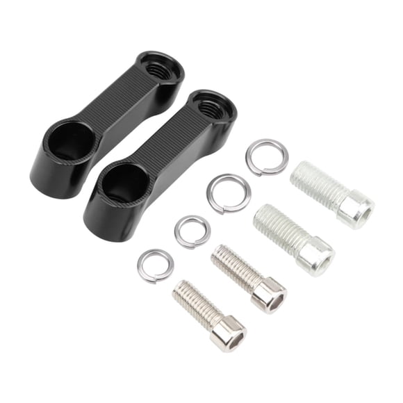 Siruishop Mirror Mount Risers Extenders Rearview Mirror Bracket Replaces Mirror Block Off Base Plates Motorcycle Mirror Extension Mount Black