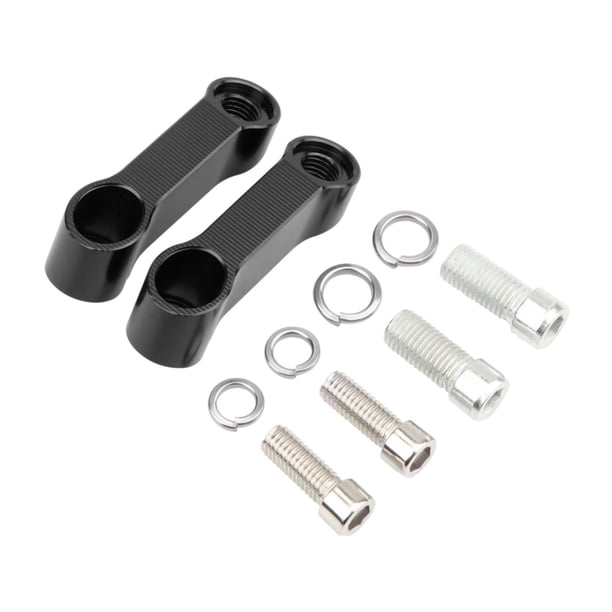 Extensión de espejo para motocicleta Accesorios para motocicleta Bloque de espejo Placas base Negro