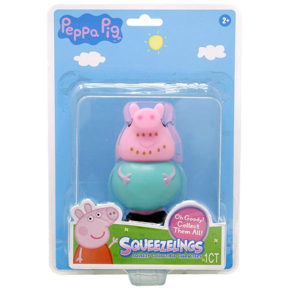 Peppa Pig Squeezelings Daddy Pig Vinyl FIgure