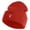Rust, variant on Lady Bug Iron on Patched 12 Inch Long Knitted Beanie - Heather Grey OSFM