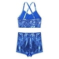 thumbnail image 4 of Aislor Kids Girls 2-Piece Sports Dance Outfits Crop Tops with Booty Shorts Activewear Set, 4 of 7