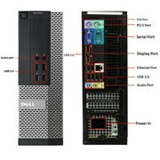 Restored Dell OptiPlex Desktop Computer Intel Core i3 8GB Memory 500GB HD DVD-RW Wi-Fi and 19 LCD Monitor Windows 10 PC (Refurbished)