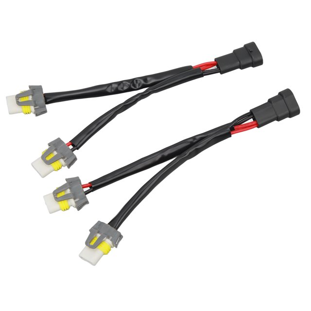Cable de conversión hembra Maleto para faros delanteros, 2 piezas 9005 9006 Arnés de conector de cableado de faros macho Kit de arnés de cableado de faros Calidad premium