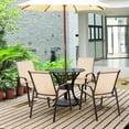 thumbnail image 5 of Gymax Set of 2 Patio Chairs Dining Chairs w/ Steel Frame Yard Outdoor Beige, 5 of 9