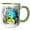 Green/White, variant on 3drose, Iguana Watercolor Illustration, 11oz Magic Transforming Mug