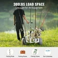thumbnail image 6 of KFFKFF Sand Fishing Trolley, 300 lbs Capacity, Marine and Fish Cart with Dual 13" PU Balloon Wheels, Sturdy Aluminum Construction, 8 Rod Holders, Ideal for Fishing and Picnics, 6 of 9