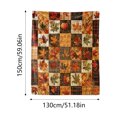 thumbnail image 3 of Manta de otoño Manta de hojas otoñales Manta suave y cálida Hojas otoñales Mantas de Acción de Gracias para salón Sofá Cama Dormitorio 50 x 60 pulgadas Naranja, 3 of 8