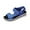 Blue, variant on Split Toe Strap Man-Made Leather Ladies Cute Slides Outdoor Travel Dressy Flats Comfortable Walking Casual Summer Sandals for Women Fashion Footwear Black Size 5.5