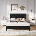 thumbnail image 3 of SHA CERLIN Black Queen Size Velvet Platform Bed Frame with Adjustable Headboard & Underbed Storage, Adult, 3 of 10