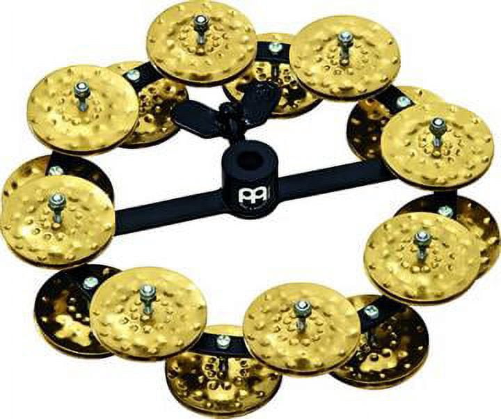Meinl Percussion Headliner® Series Hihat Tambourine, Hammered Brass Double Row