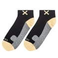 thumbnail image 5 of Odd Sox – Basix Pastel Black and Cream Ankle Socks – Medium Unisex Size – Cushioned Cotton Blend, 5 of 6