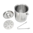 thumbnail image 2 of Cubo de hielo de acero inoxidable con tapa, pinzas, colador, Cubo de refrigeración, doble pared, accesorios para Bar, barbacoa, bebidas de champán 2.0L, 2 of 8