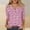 Pink 2, variant on Womens Summer Tops Floral Printed 3/4 Length Sleeve V Neck Dressy Casual Shirts Loose Fit Work Comfy Going Out Beach Outfits Clothes