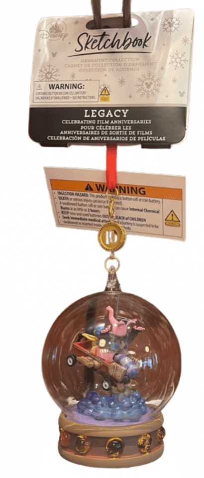 Disney Parks Sketchbook Legacy Inside Out Globe Christmas Ornament
