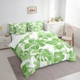 thumbnail image 4 of Feelyou Dreamy Green Flower Twin Bedding Sets 7-Piece for Kids, Cherry Blossoms Floral Bedding Comforter Set, Palm Leaf Plant Reversible Sheet Sets, Ultra Soft Bedroom Decor, 4 of 9