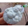 thumbnail image 6 of 2 Pcs Certified Green Pale Lavender Burma Natural A Jade jadeite pendant Buddha God Yuan Bao Coin Necklace 656258 TN, 6 of 14