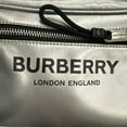 thumbnail image 3 of Pre-Owned BURBERRY Burberry Body Bag Waist Shoulder Metallic Silver Leather Men Women (Good), 3 of 12