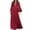 Wine, variant on Lindreshi Fall Dresses for Women 2025 Homecoming Dresses Women's V-Neck Solid Color Backless Zipper Fold Long-Style Dress