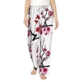 thumbnail image 2 of Lsque Cherry Blossoms Print Women's Pajama Pants, Lounge Pant - Comfortable Home Wear,Elastic Waistband, Stylish Design-Small, 2 of 9