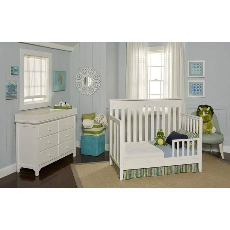 Ti Amo Drawer Double Dresser- Ready to Assemble, Snow White