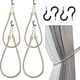 thumbnail image 1 of Paquete de 4 cuerdas para sujetar cortinas, sujetadores de cortinas con 4 ganchos de metal para tornillos, cordón de sujeción para cortinas finas o gruesas, 1 of 5