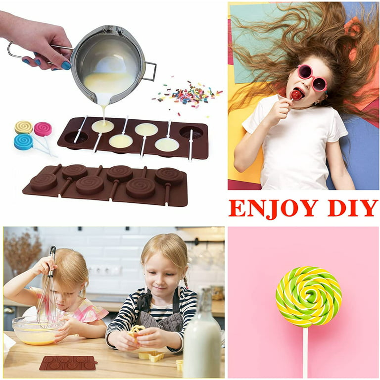 12 Cavities Round Silicone Mold for Lollipop Chocolate Hard Candy
