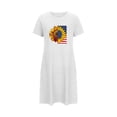 thumbnail image 3 of Shorts pour Femmes, Robe pour Femmes, Robe de Nuit Courte Surdimensionnée Imprimée Col Rond et Manches Courtes, Robe d'Été Aguichant pour Femmes, Robe à Manches Courtes pour Femmes, 3 of 6