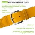 thumbnail image 3 of Champion Sports UBGD Adult Baseball & Softball Uniform Belt, Gold, 3 of 5