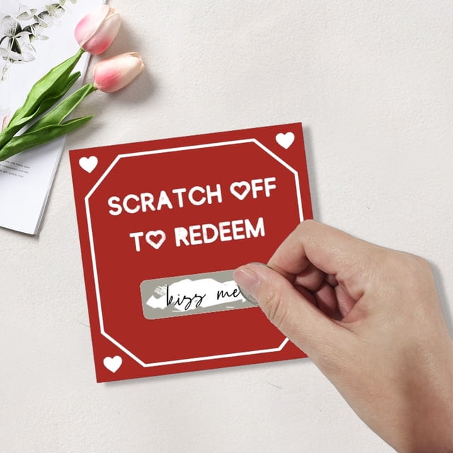 TIMIFIS Paper Game Cards, Valentine's Day Game Scratch Cards Couple Dating Cards Surprise Interactive Cards Blessing Greeting Cards Home Decor