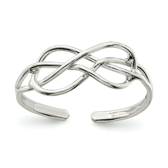 Primal Silver Sterling Silver Solid Toe Ring
