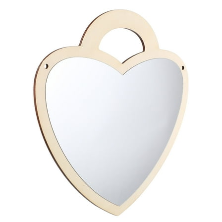 1pc Chic Heart Shape Acrylic Mirror Ornament Kids Room Wall Mirror Pendant