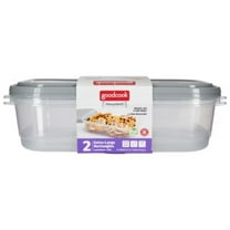 EveryWare Rectangle Food Storage Containers - 1 Gallon - 4pcs/2ct - Gray