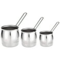 thumbnail image 2 of Korkmaz Tombik 3 Piece Stainless Steel Turkish Coffee Pot Set in Silver, 2 of 3