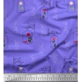 thumbnail image 1 of Soimoi Cotton Cambric Fabric Swirl,Bird Cage & Rose Floral Print Fabric by the Yard 56 Inch Wide, 1 of 1