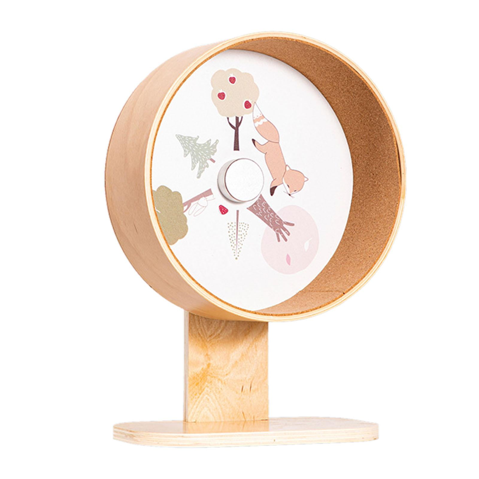 Bvdfgk Hamster Wheel Hamster Wooden Silent Wheel Pets Supplies Height Adjustable Small L