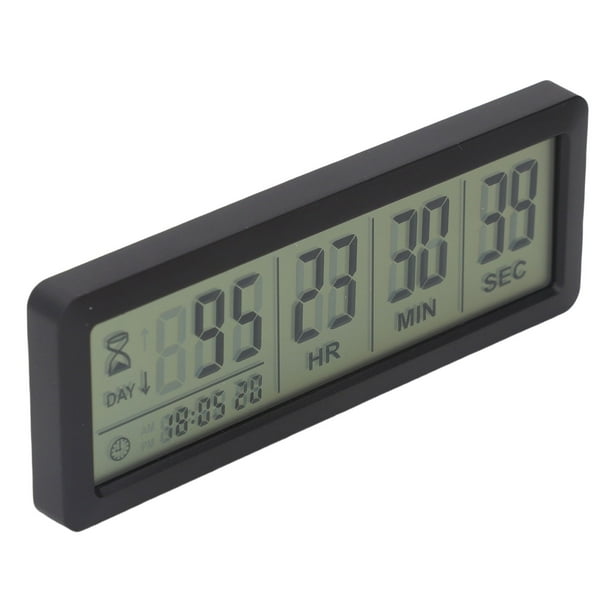 Temporizador De Reloj De Recuento De Días Digitales Temperatura Grande Y Construcción De Material De Magnet ABS Para Vacaciones De Jubilación