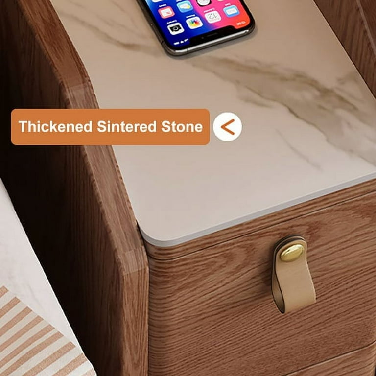 homary Modern Smart Nightstand Cherry Bedside Table Sofa homary Modern Smart Nightstand Cherry Bedside Table Sofa