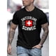 thumbnail image 1 of Swiss Flag 1848 Pattern Print Men's Casual Round Neck Short Sleeve Shirt, 1 of 5